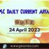 UPSC Daily Static Quiz: 24 April 2023