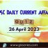 UPSC Daily Static Quiz: 26 April 2023