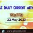 UPSC Daily Static Quiz: 22 May 2023