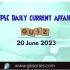 UPSC Daily Static Quiz: 20 June 2023