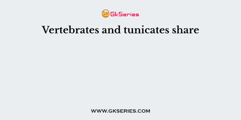 Vertebrates and tunicates share