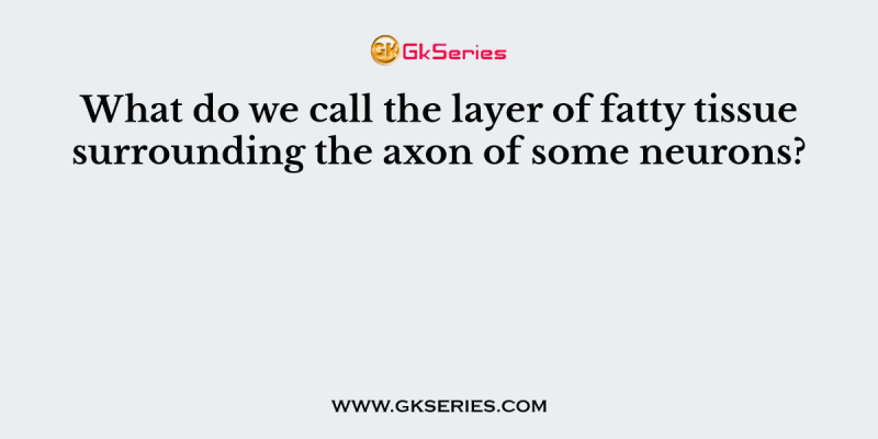 What do we call the layer of fatty tissue surrounding the axon of some neurons?