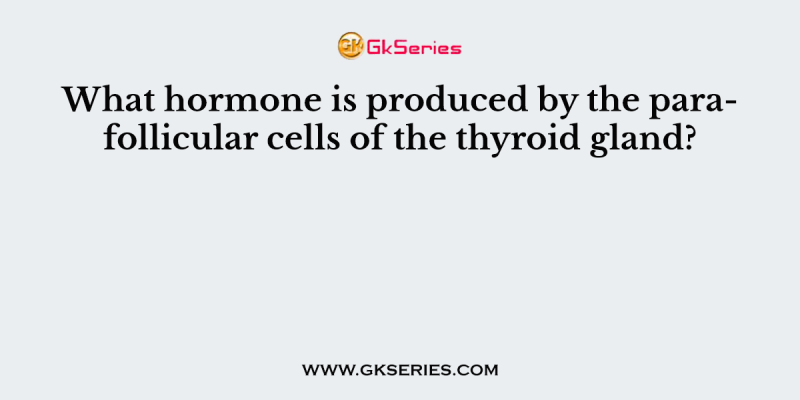 What hormone is produced by the parafollicular cells of the thyroid gland?