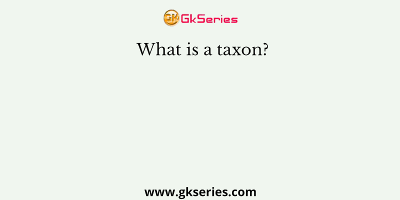 What is a taxon?