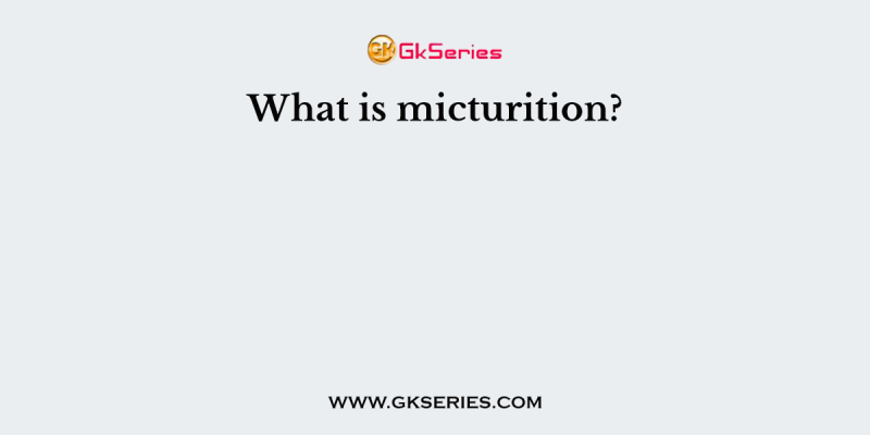What is micturition?
