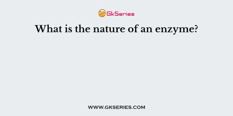 What is the nature of an enzyme?