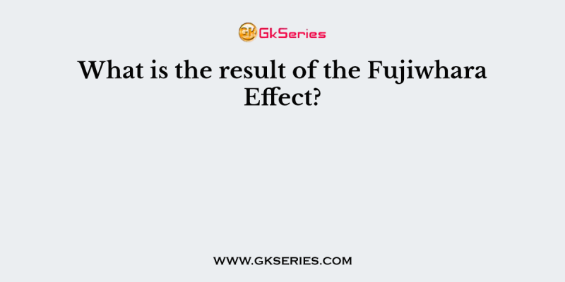 What is the result of the Fujiwhara Effect?