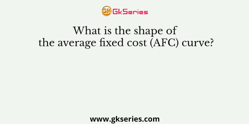 What is the shape of the average fixed cost (AFC) curve?