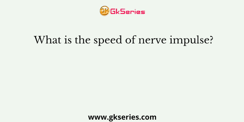 What is the speed of nerve impulse?