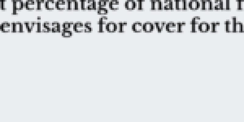 What percentage of national forest policy envisages for cover for the hills?