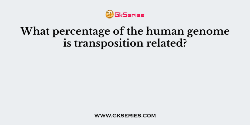 What percentage of the human genome is transposition related?