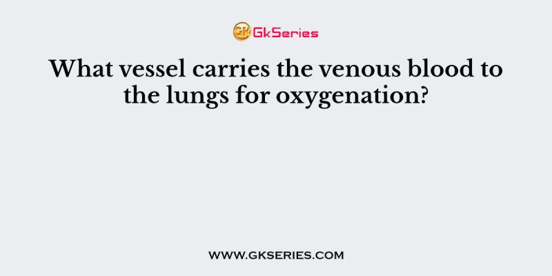 What vessel carries the venous blood to the lungs for oxygenation?