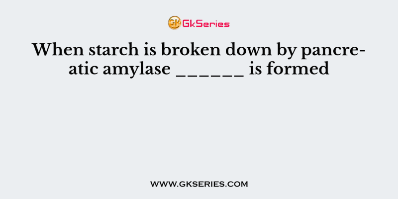 When starch is broken down by pancreatic amylase ______ is formed