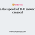 Sparking of commutator at D.C motor result in