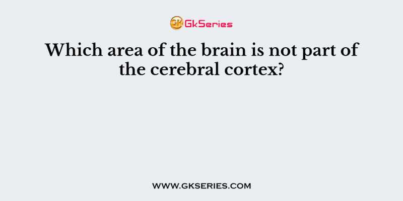 Which area of the brain is not part of the cerebral cortex?