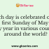 Which day is celebrated on March 1 every year?