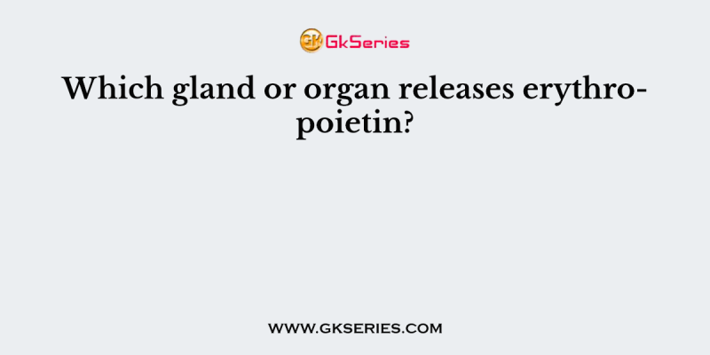 Which gland or organ releases erythropoietin?