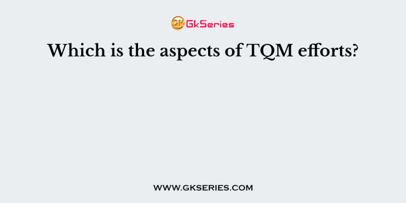 Which is the aspects of TQM efforts?
