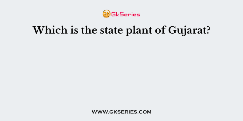 Which is the state plant of Gujarat?
