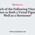 Which of the Following Vitamins Function as Both a Visual Pigment as Well as a Hormone?