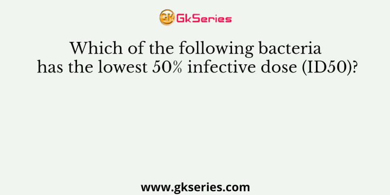 Which of the following bacteria has the lowest 50% infective dose (ID50)?