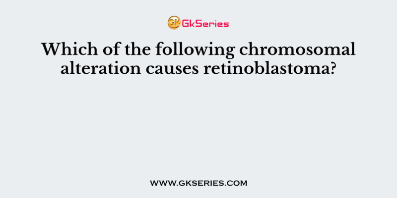 Which of the following chromosomal alteration causes retinoblastoma?