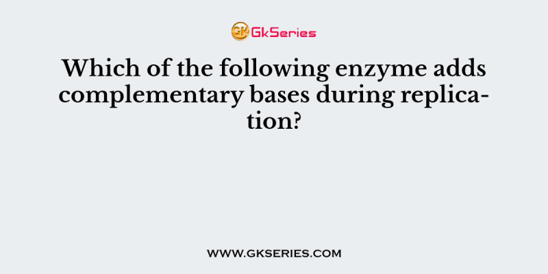 Which of the following enzyme adds complementary bases during replication?