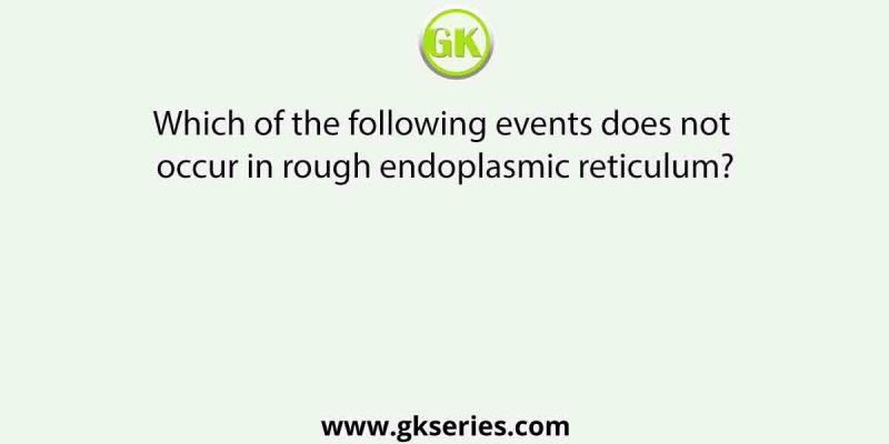 Which of the following events does not occur in rough endoplasmic reticulum?