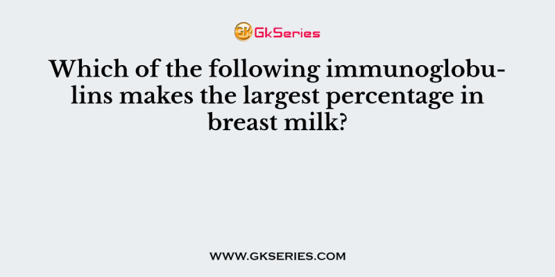 Which of the following immunoglobulins makes the largest percentage in breast milk?