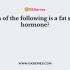 What is the precursor of steroid hormone?