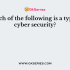 What is cyber security?