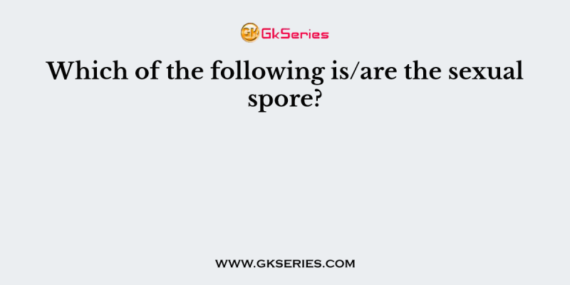 Which of the following is/are the sexual spore?