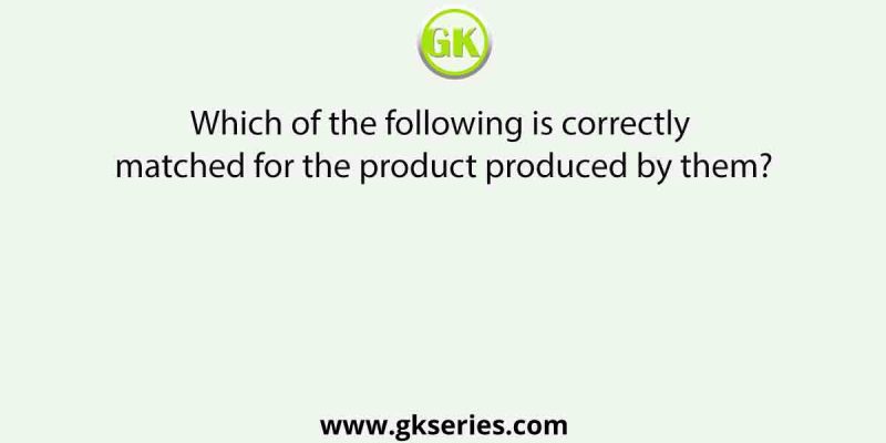 Which of the following is correctly matched for the product produced by them?