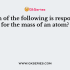 What is the formula for a mass number of an atom?