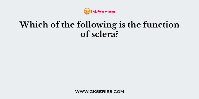 Which of the following is the function of sclera?