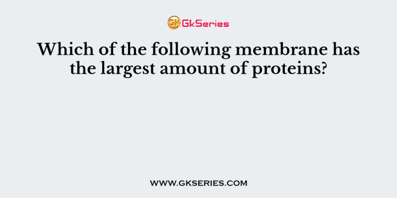 Which of the following membrane has the largest amount of proteins?