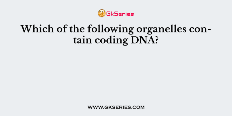 Which of the following organelles contain coding DNA?