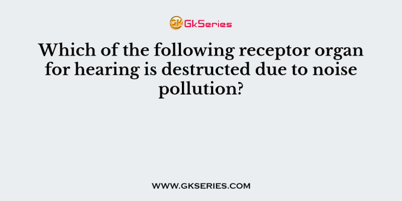 Which of the following receptor organ for hearing is destructed due to noise pollution?
