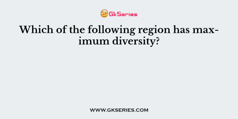 Which of the following region has maximum diversity?