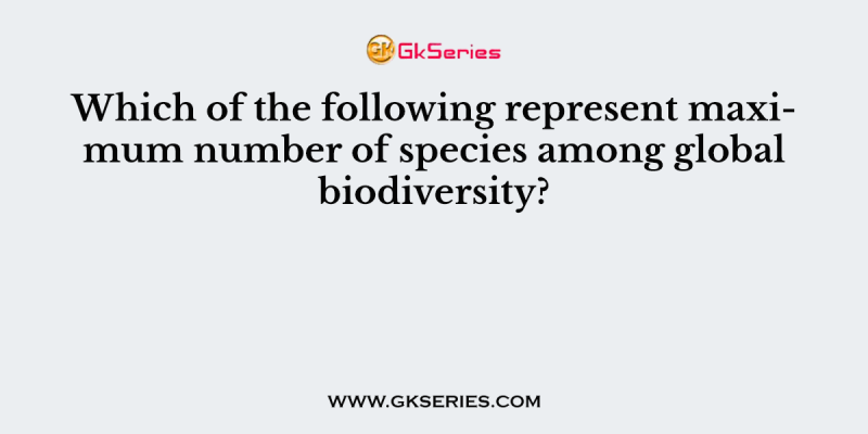 Which of the following represent maximum number of species among global biodiversity?