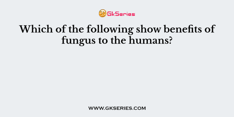Which of the following show benefits of fungus to the humans?