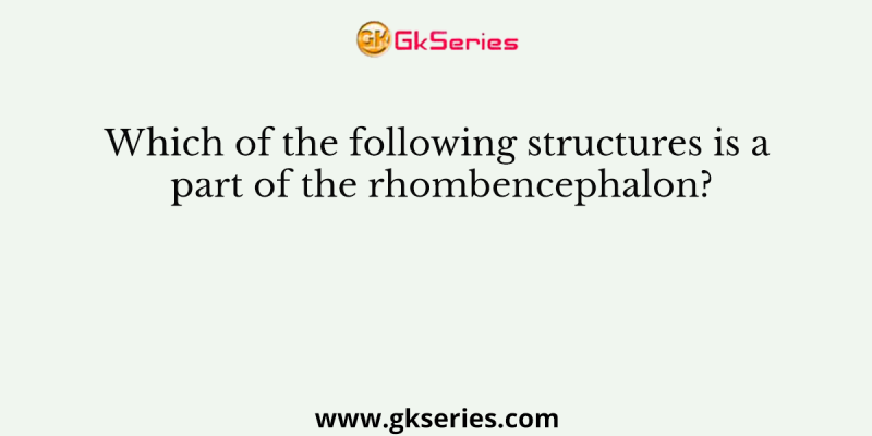Which of the following structures is a part of the rhombencephalon?