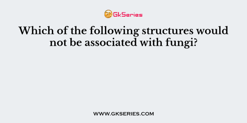 Which of the following structures would not be associated with fungi?