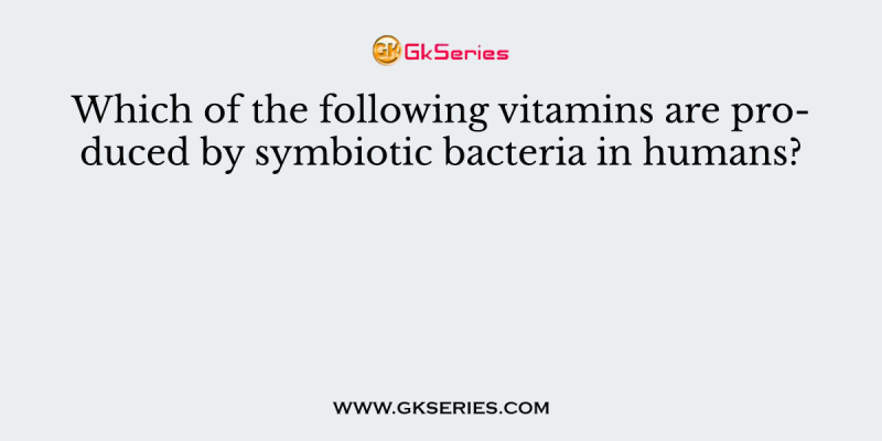Which of the following vitamins are produced by symbiotic bacteria in humans?