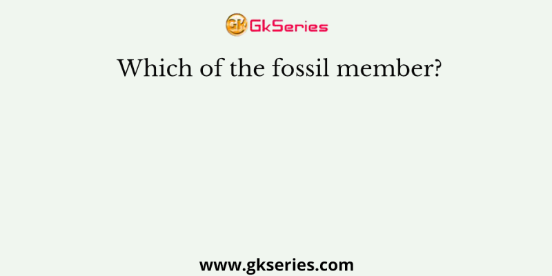 Which of the fossil member?