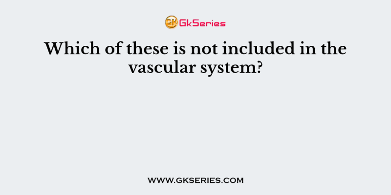Which of these is not included in the vascular system?