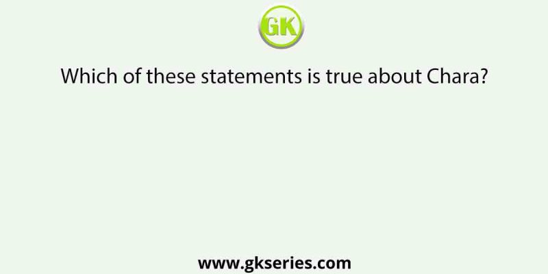 Which of these statements is true about Chara?