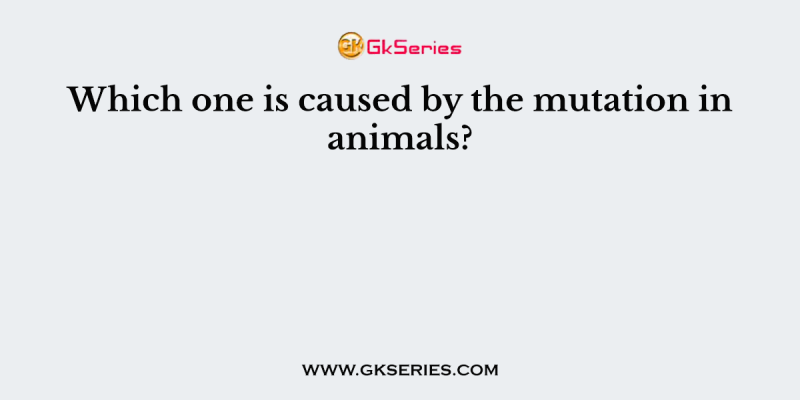 Which one is caused by the mutation in animals?