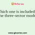 Which one is included in the four-sector model?