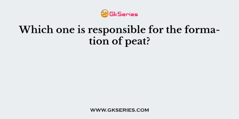 Which one is responsible for the formation of peat?
